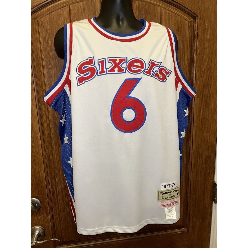 Hardwood Classic 77-78 Sixers J. Erving #6 Jersey Mitchell & Ness 52 Made in USA